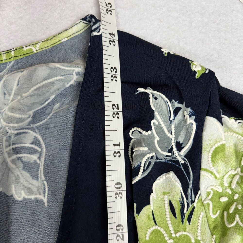Shelby & Palmer Floral Wrap Dress Women's S Navy Green Midi Summer Wedding Party - Picture 8 of 11